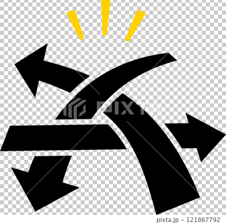 Multiple crossed arrows 121867792