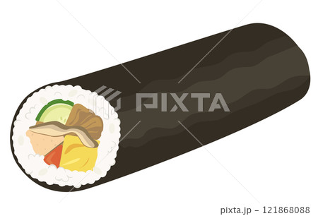 節分_恵方巻_巻き寿司_丸かぶり 121868088