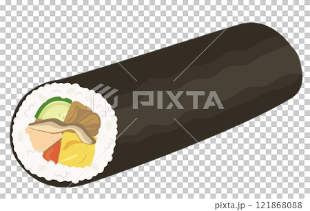 節分_恵方巻_巻き寿司_丸かぶり 121868088