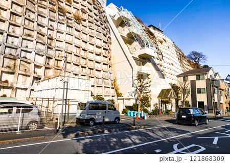 横浜市グランドメゾン三渓園　法面の崩壊抑制　法枠工 121868309