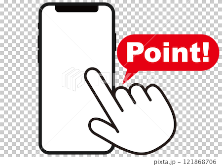 Point, click, check, touch, smartphone, finger, hand, operation, icon, simple, flash Point, click, check, touch, smartphone, finger, hand, operation, icon, simple, flash 121868706