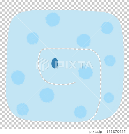 Coiled light blue snake 121870425