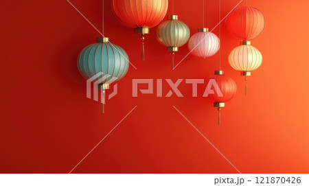 Lunar celebration: Koreans in joyful celebration of Seollal, capturing vibrant traditions, communal harmony, essence of family reunions during festive period, honoring arrival of the New Year. 121870426