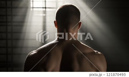 Prison life: inmate experience, confined environment, solitary routine, justice system, correctional facility, human struggle, locked cell, limited freedom, criminal reform, structured regimen. Prison life: inmate experience, confined environment, solitary routine, justice system, correctional facility, human struggle, locked cell, limited freedom, criminal reform, structured regimen. 121870493