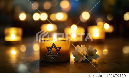 Remembrance day: honoring Holocaust victims, survivors, reflecting on importance of memory, education to prevent future atrocities while promoting tolerance, peace, understanding across communities. 121870530