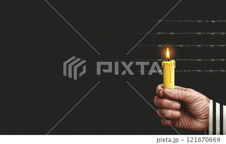 Remembrance day: honoring Holocaust victims, survivors, reflecting on importance of memory, education to prevent future atrocities while promoting tolerance, peace, understanding across communities. 121870669