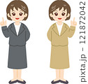 スーツ女性のセットイラスト 121872042