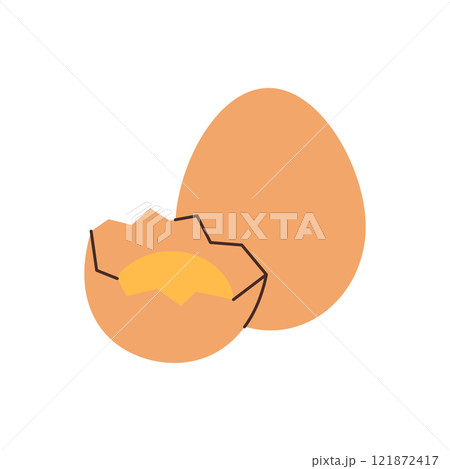 Organic chicken eggs. Organic farm chicken eggs. Vector illustration. 121872417