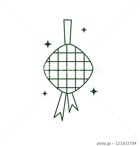 Ketupat or rice dumpling icon 121872784