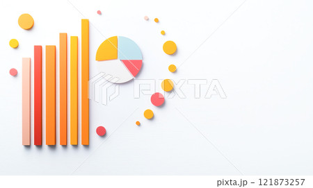 Colorful presentation slides with graphs and charts for analysis 121873257