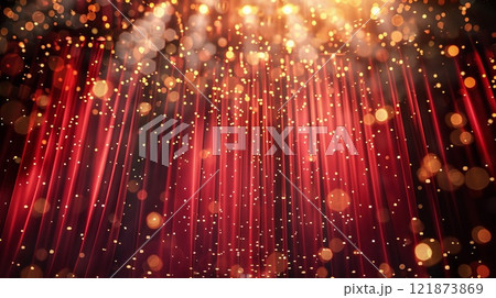 キラキラとドレープカーテン 121873869