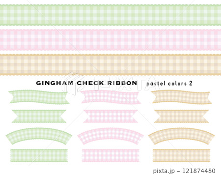gingham check ribbon_pastel colors3 121874480
