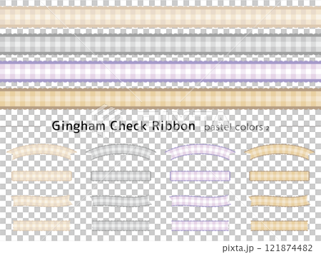 gingham check ribbon_pastel colors1 121874482