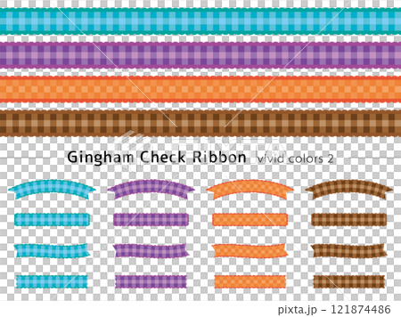 gingham check ribbon  vivid colors1 121874486