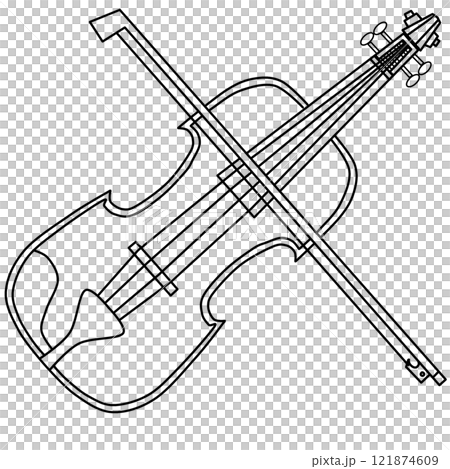 Outline of Violin Outline of Violin 121874609