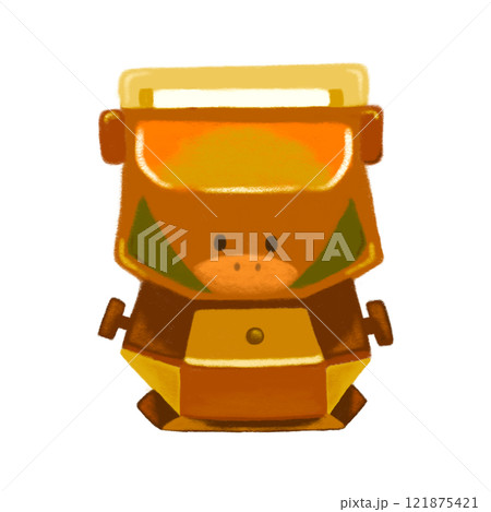 Cute cow character design, color blocks animal crayon illustration Cute cow character design, color blocks animal crayon illustration 121875421