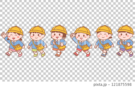 幼兒園有6個男孩和女孩 幼兒園有6個男孩和女孩 121875598