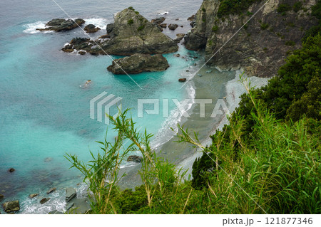 佐田岬の駐車場から見る風景 佐田岬の駐車場から見る風景 121877346