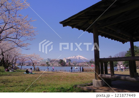 盛岡の風景　高松の池　高松公園と岩手山 121877449