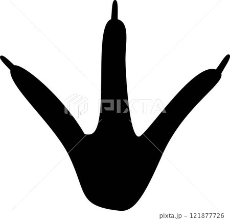 animal rooster foot print vector graphic line illustration on transparent background 121877726