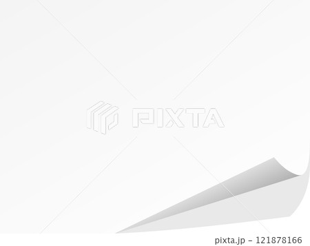 白色の端がめくれた付箋フレーム4：3 121878166