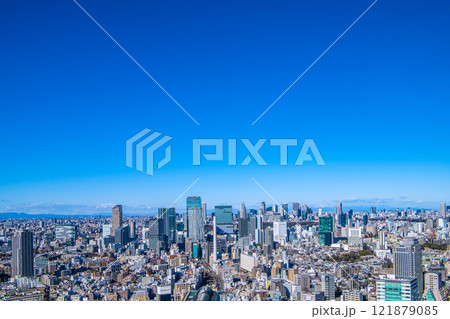 日本の東京都市景観 山々が見える珍景。渋谷やアクシュ、歌舞伎町、男体山などを望む=11日 日本の東京都市景観 山々が見える珍景。渋谷やアクシュ、歌舞伎町、男体山などを望む=11日 121879085