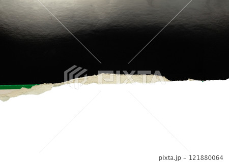 Black ripped paper torn edges strips isolated on white background Black ripped paper torn edges strips isolated on white background 121880064