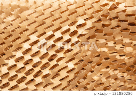 Eco friendly brown paper honeycomb texture wrap background for product packaging parcel carton box Eco friendly brown paper honeycomb texture wrap background for product packaging parcel carton box 121880286