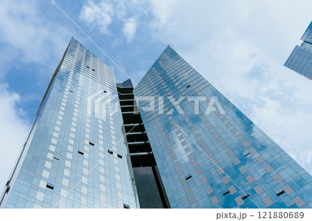 Modern building Glass facade steel pattern Architecture details Modern building Glass facade steel pattern Architecture details 121880689