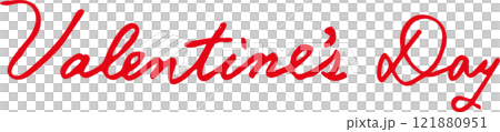 Valentine's Day lettering cursive English valentine's day 121880951