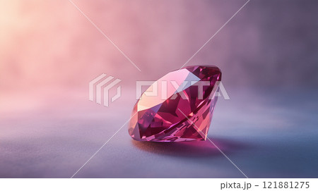 鮮やかなルビーのクローズアップ 121881275