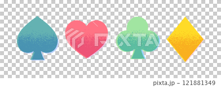 Rough textured playing card symbol 121881349