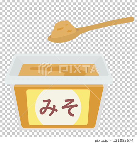 Illustration of miso seasoning 121882674