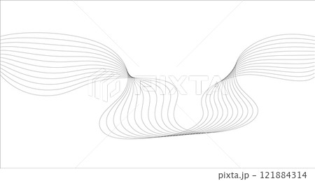 Abstract background with wavy lines. Wavy blend lines. Vector illustration for modern design projects. 121884314