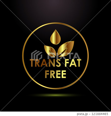Trans fat free icon design illustration, Zero trans fat icon for healthy concept 121884465