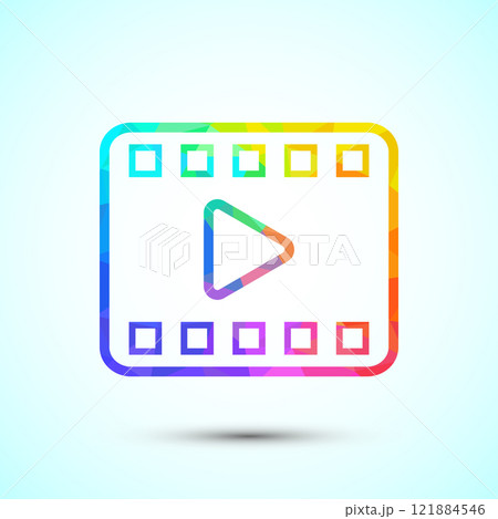 Video icon design illustration. camera icon, video camera symbol, movie sign low poly style Video icon design illustration. camera icon, video camera symbol, movie sign low poly style 121884546