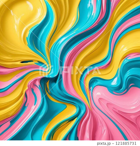 abstract background with fluid liquid mixing...のイラスト素材 [121885731] - PIXTA