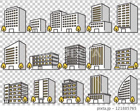 各種建築物的插圖 121885765