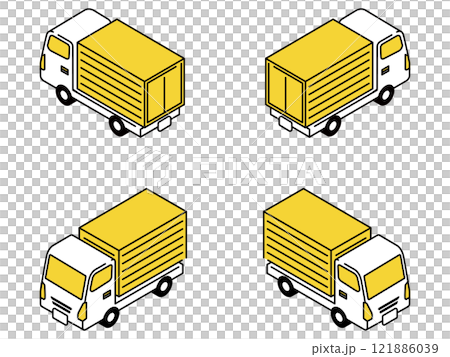 トラックのシンプルなアイコン トラックのシンプルなアイコン 121886039