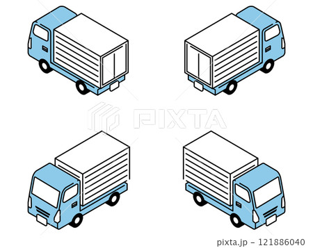 トラックのシンプルなアイコン 121886040