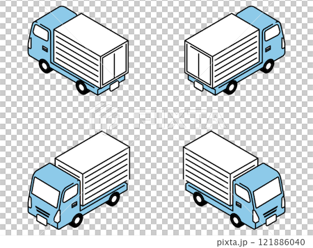 トラックのシンプルなアイコン 121886040