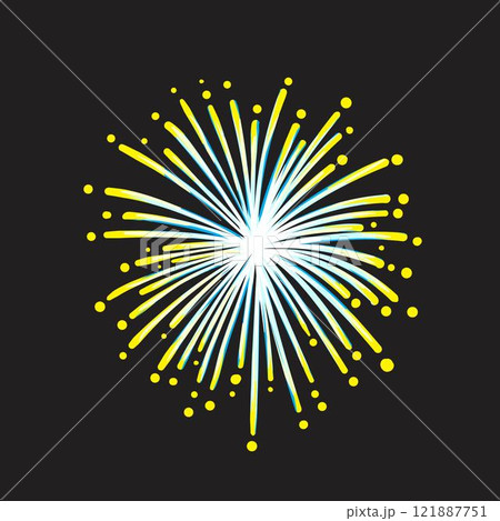 Vector firework hand drawn elements 121887751