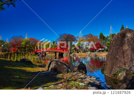 紅葉のある紫式部公園 紅葉のある紫式部公園 121887926