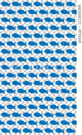 Cute and simple fish background blue 121888366