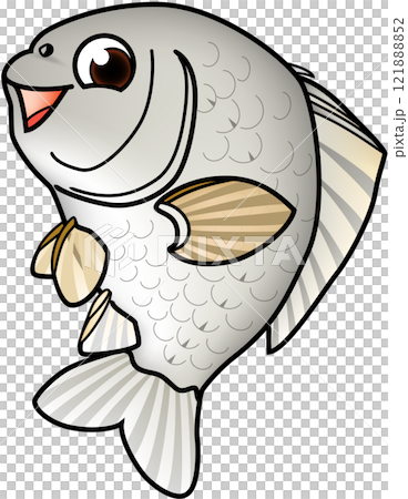 鯽魚可愛插畫人物 121888852