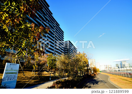 東京 晴海フラッグと晴海緑道公園 超高層マンション群の風景 東京 晴海フラッグと晴海緑道公園 超高層マンション群の風景 121889599