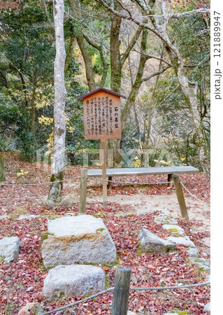 神戸市の有馬温泉の瑞宝寺公園の遅い紅葉 121889947
