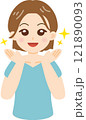 美肌のかわいい女性イラスト 121890093