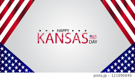 Proud to be Kansan Happy Kansas Day Celebrations 121890840