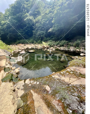 群馬の尻焼温泉名物川の湯 群馬の尻焼温泉名物川の湯 121891478